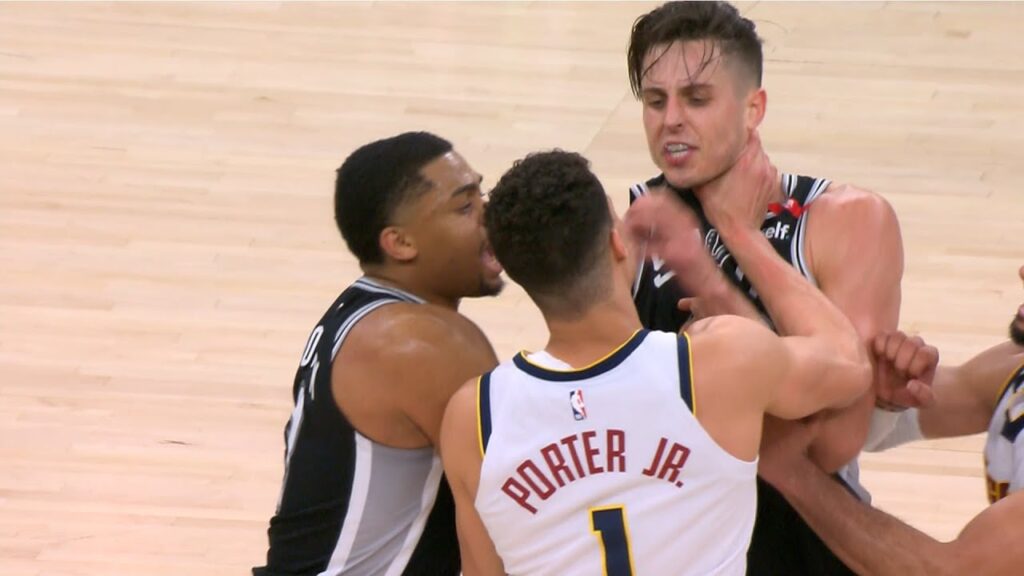 Michael Porter Jr and Zach Collins FULL ALTERCATION (EJECTIONS)