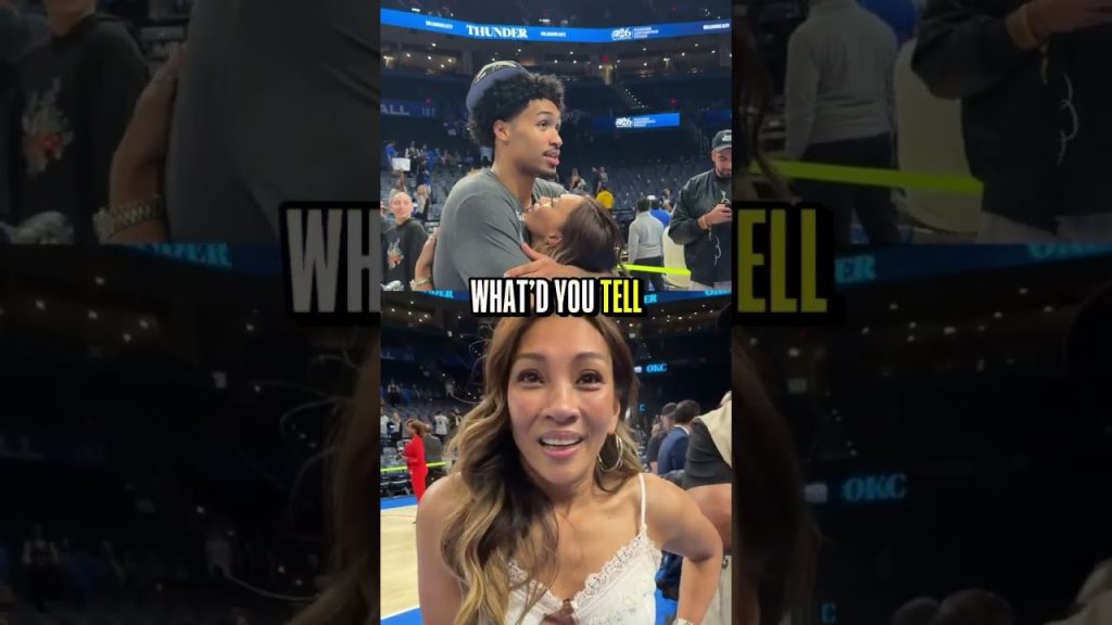 Dylan Harper’s mom, Maria Harper, breaks down her message to him during their postgame embrace ❤️