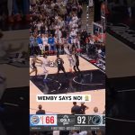 Wemby blocks Chet at the end of the 3rd!