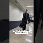 Wemby rocking the all black fit as he arrives for Game 7 of the WCF 👏