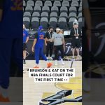 The Knicks Dynamic Duo take the NBA Finals court for the first time for practice 👏