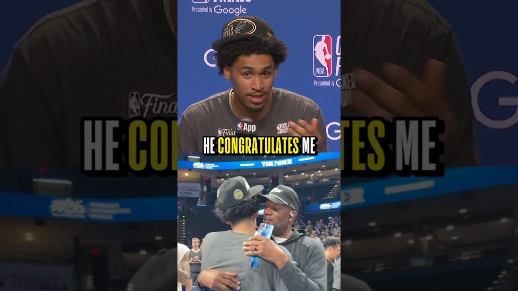 Dylan Harper on his embrace with his Dad after Game 7