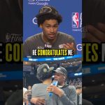 Dylan Harper on his embrace with his Dad after Game 7