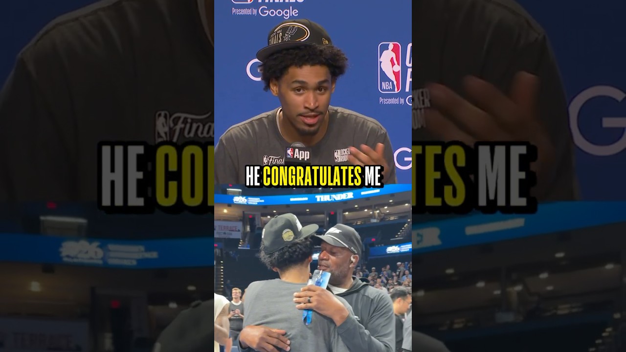 Dylan Harper on his embrace with his Dad after Game 7