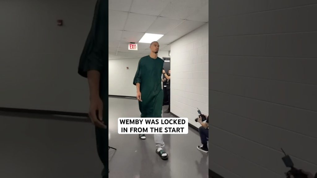 Wemby’s pregame outfit for Game 6 🔥