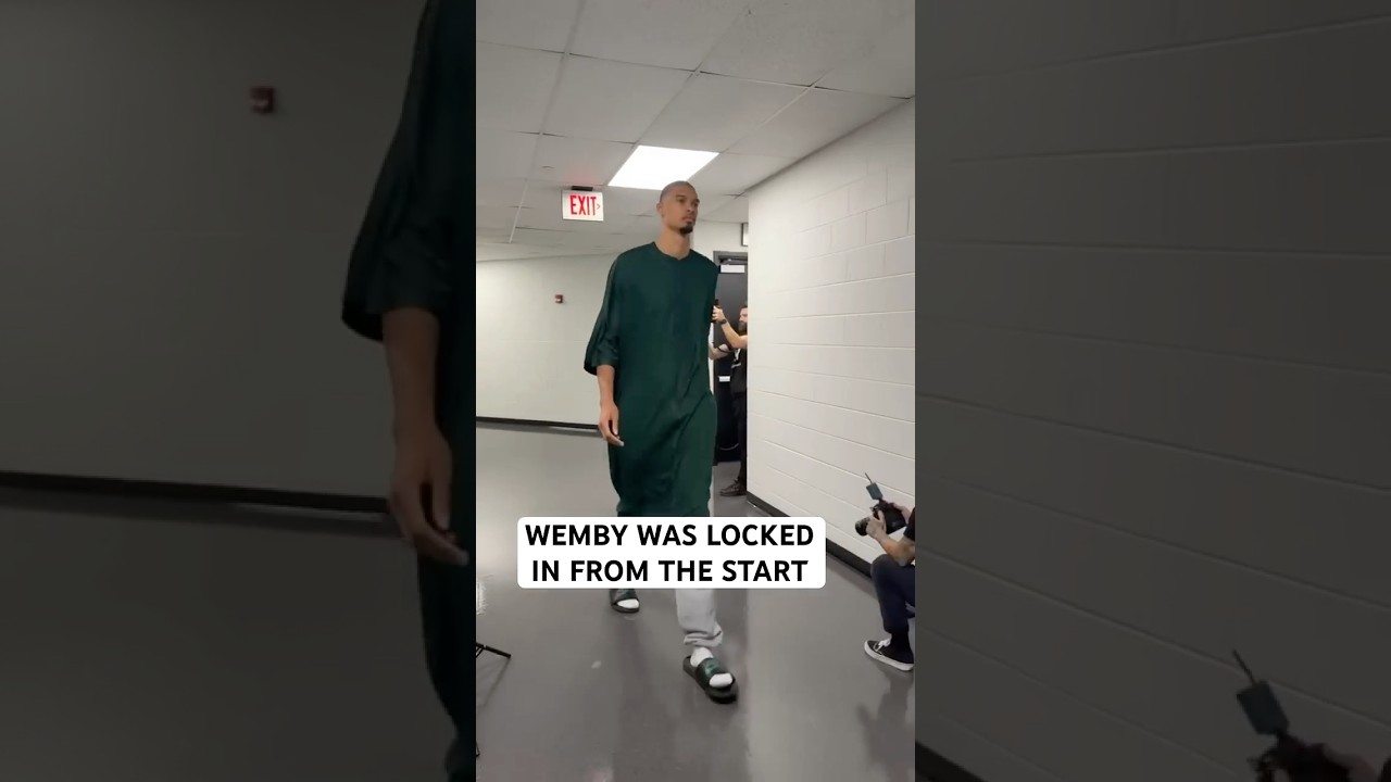 Wemby’s pregame outfit for Game 6 🔥