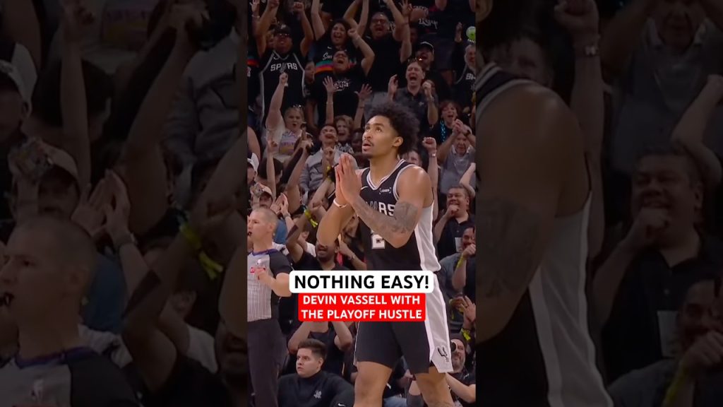 Devin Vassell not giving up an easy layup leads to a Dylan Harper three