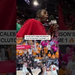 “JB NICE!” 🗣️ Caleb Wilson reacts to Jalen Brunson’s clutch jumper in crunch time 🏆