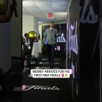 Wemby has officially arrived for his NBA Finals debut 🏆