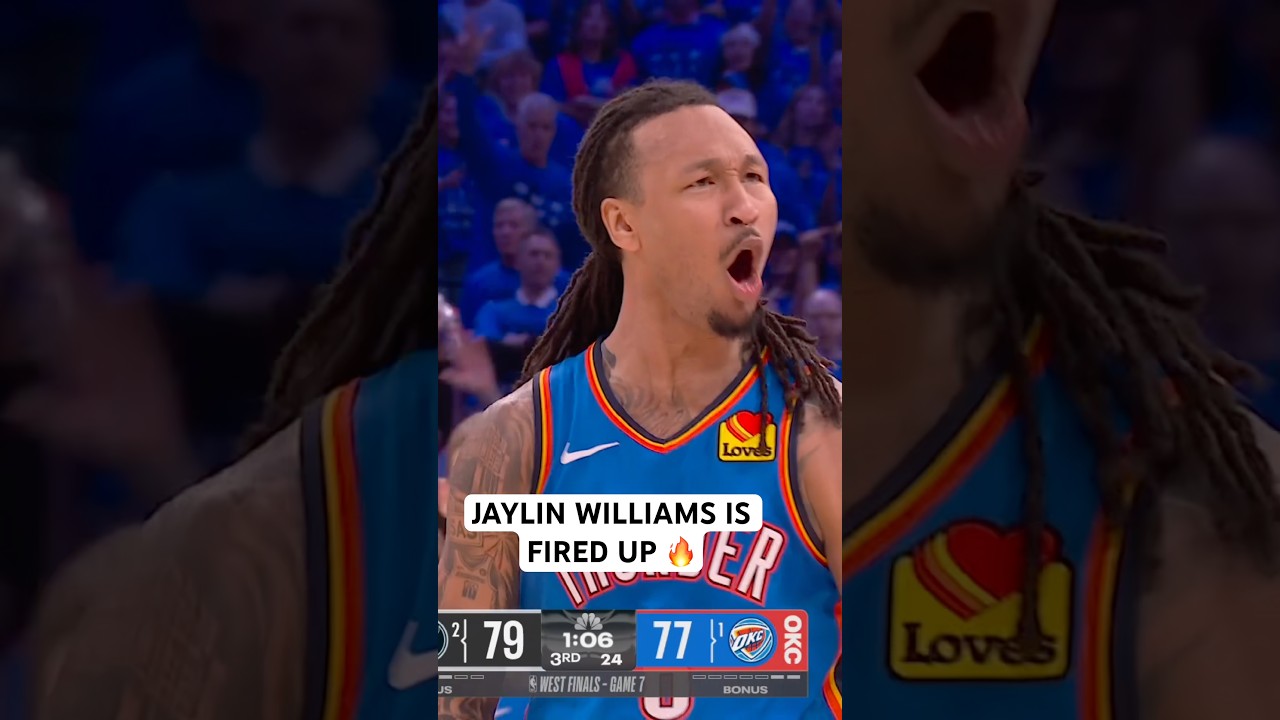 Jaylin Williams getting OKC fired up after knocking down a three