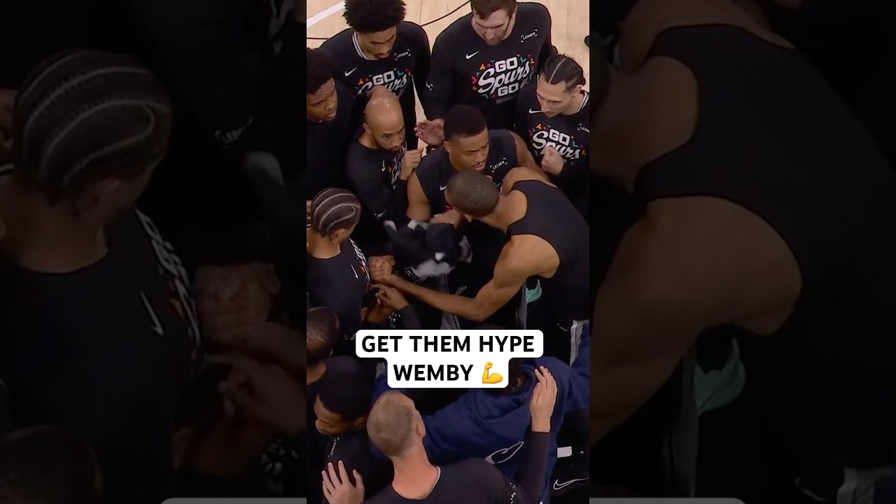 Wemby making sure the Spurs are locked in