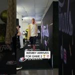 Wemby arrives for Game 2 of the NBA Finals 🏆