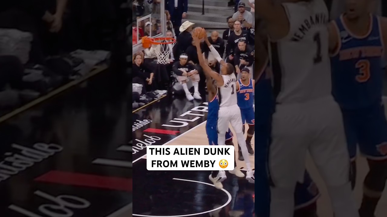 Wemby looking like Mr. Fantastic with this dunk