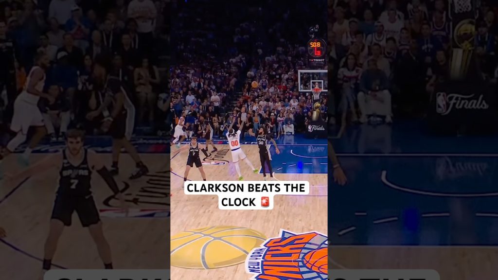Jordan Clarkson knocks down the three to beat the shot clock!