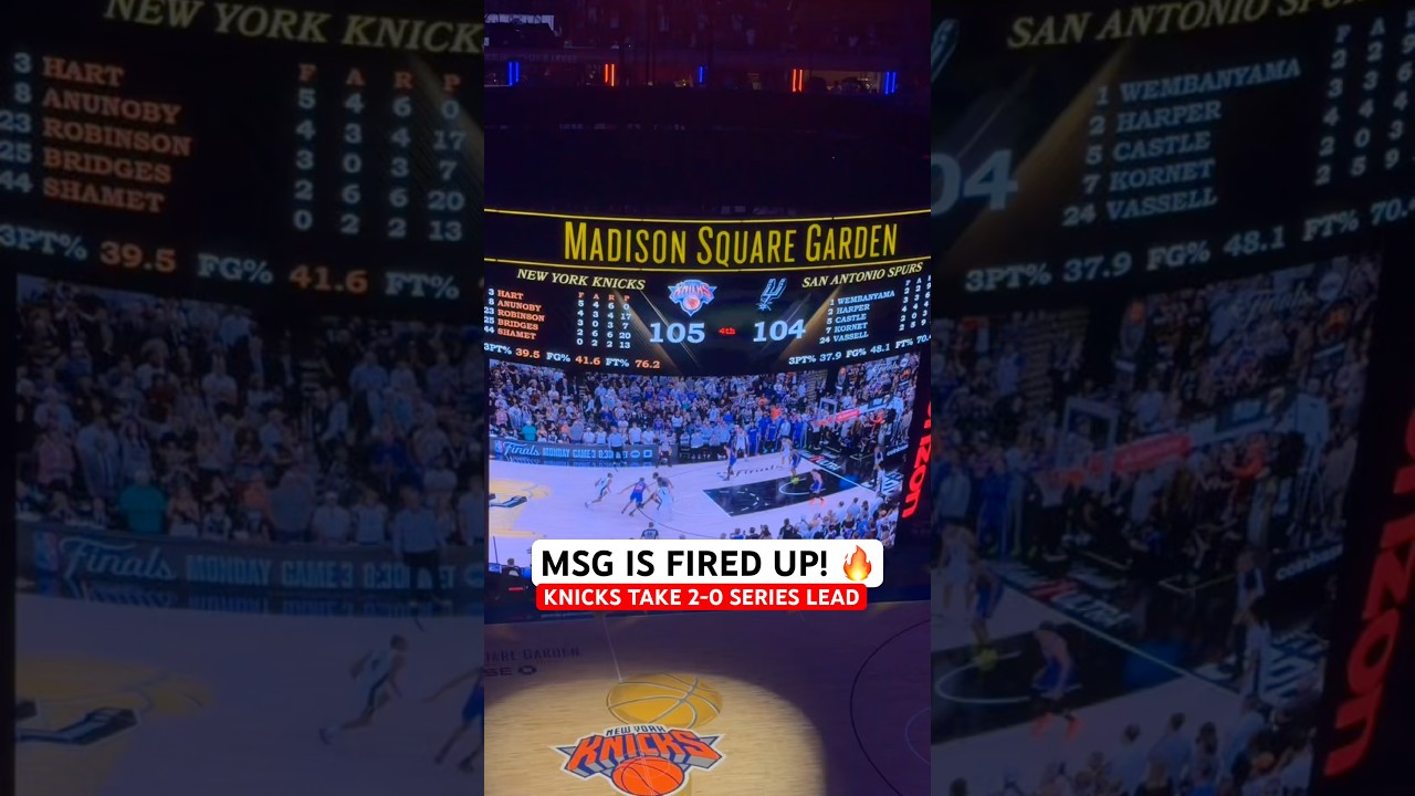 Knicks take a 2-0 series lead in the NBA Finals and MSG is loving it 🔥