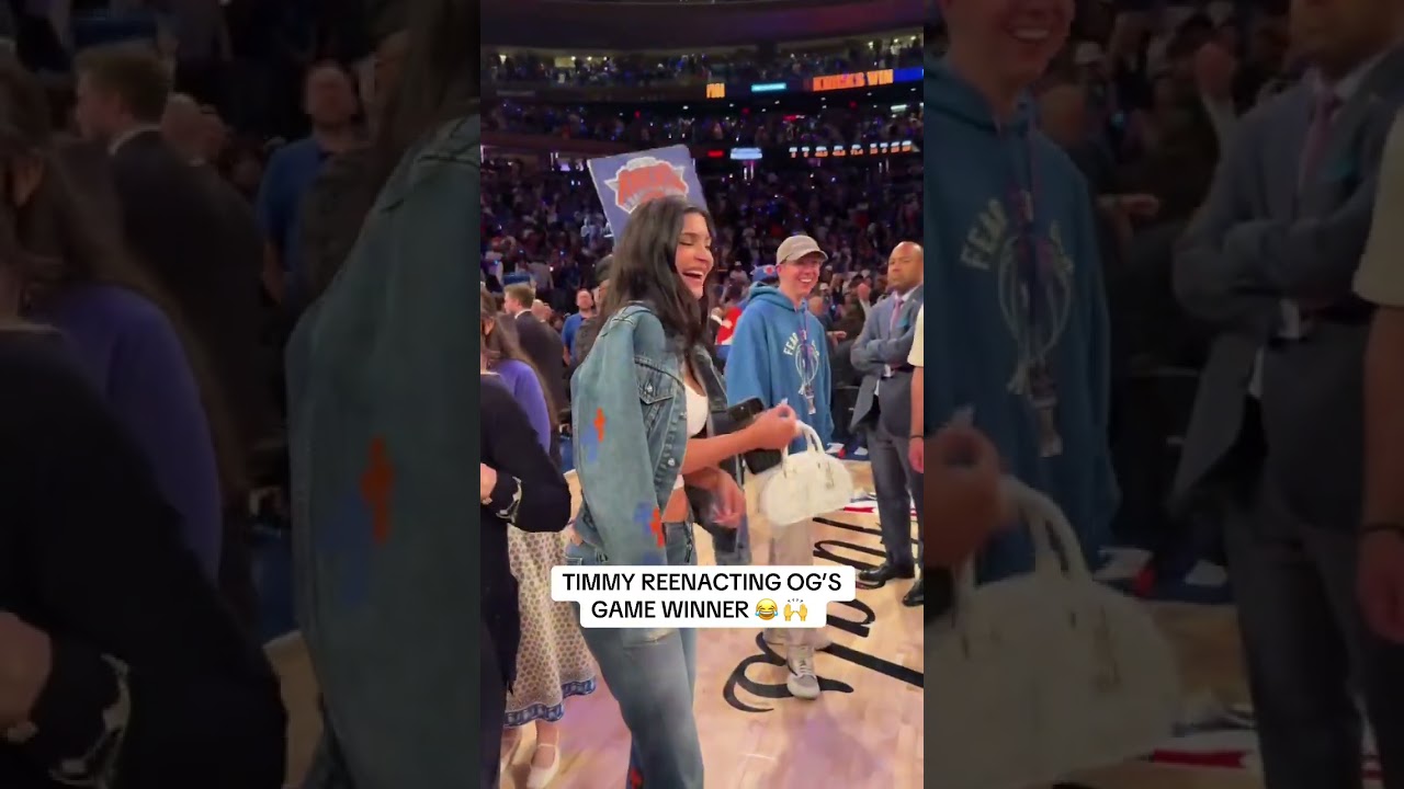 Timmy reenacting the OG tip in for the Knicks Game 4 win 😂 🏆