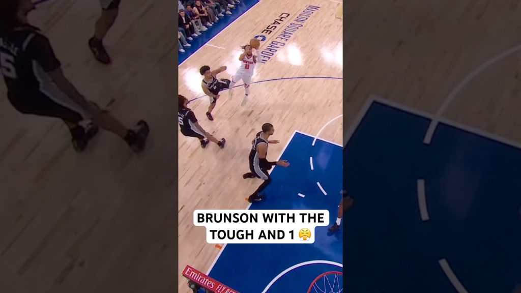 Jalen Brunson gets the tough jumper to go and the foul!