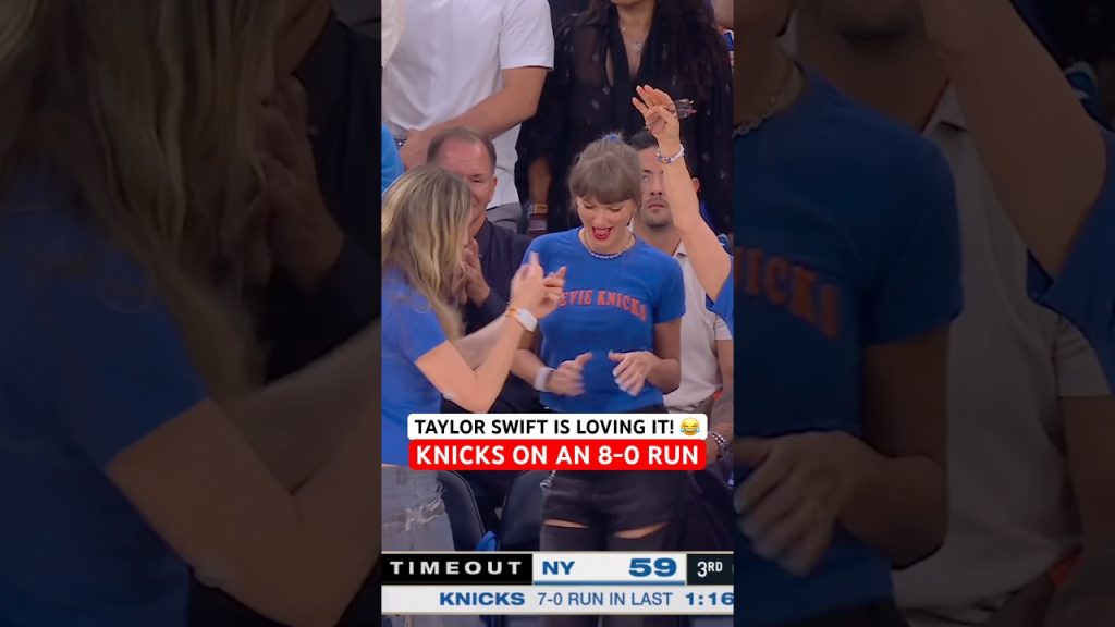 Taylor Swift is loving this Knicks 8-0 run!