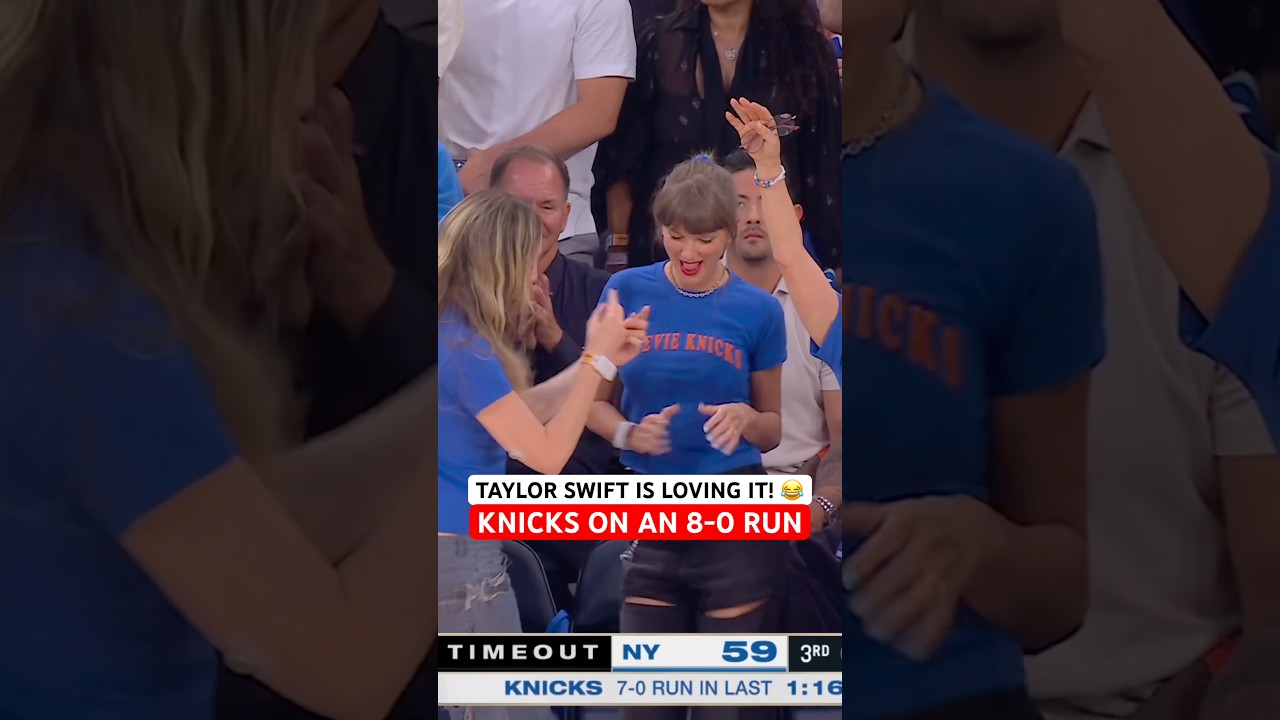 Taylor Swift is loving this Knicks 8-0 run!