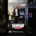 Wemby arrives for Game 5 of the NBA Finals 🏆