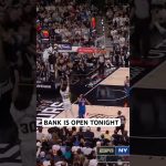Julian Champagnie knocks down the corner three….off of the backboard 👀