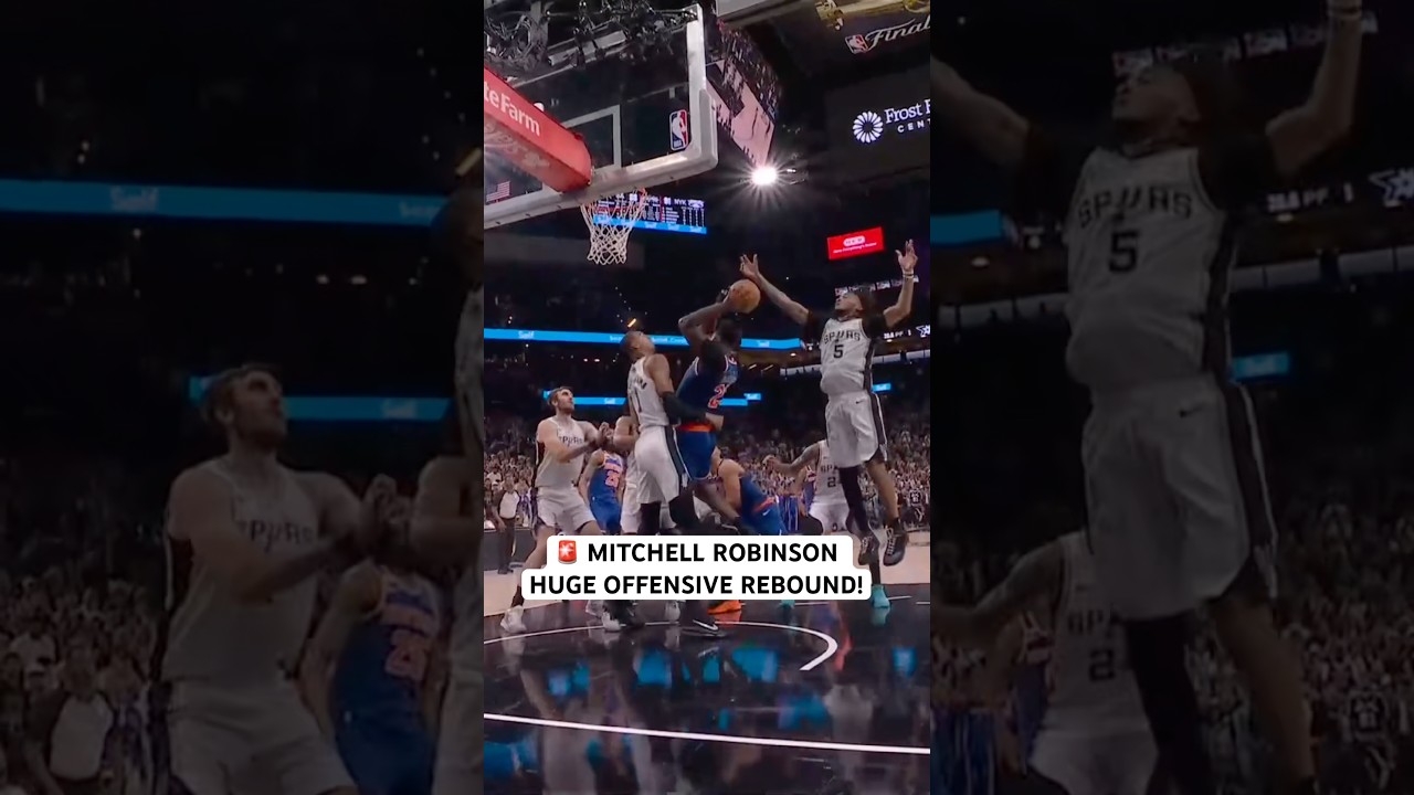 Mitchell Robinson comes up with the huge clutch offensive rebound!