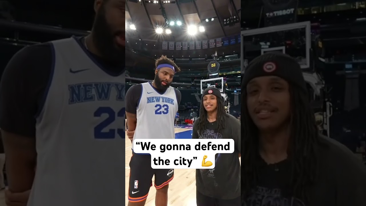 Agent ask what Mitchell Robinson what his message is for Knicks fans ahead of Game 3