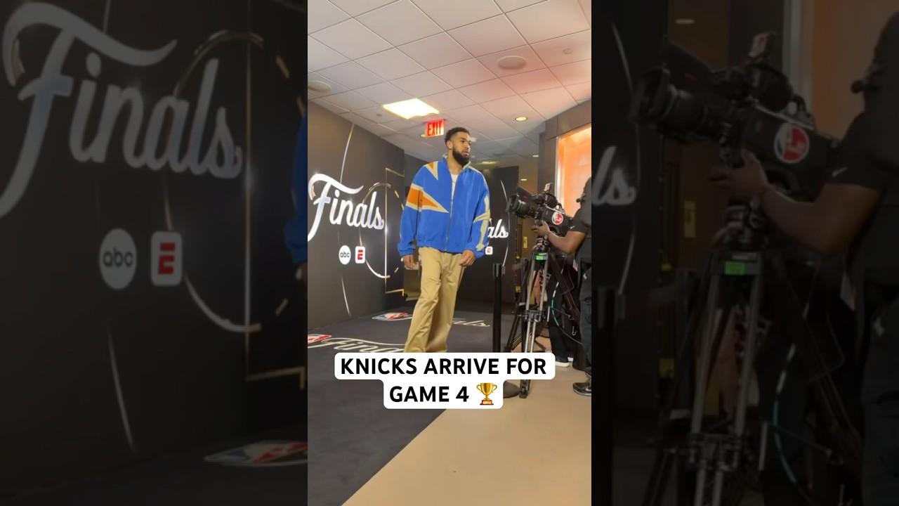 Knicks arrive for Game 4 of the NBA Finals 🏆