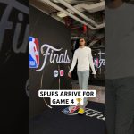 Spurs arrive for Game 4 of the NBA Finals 🏆