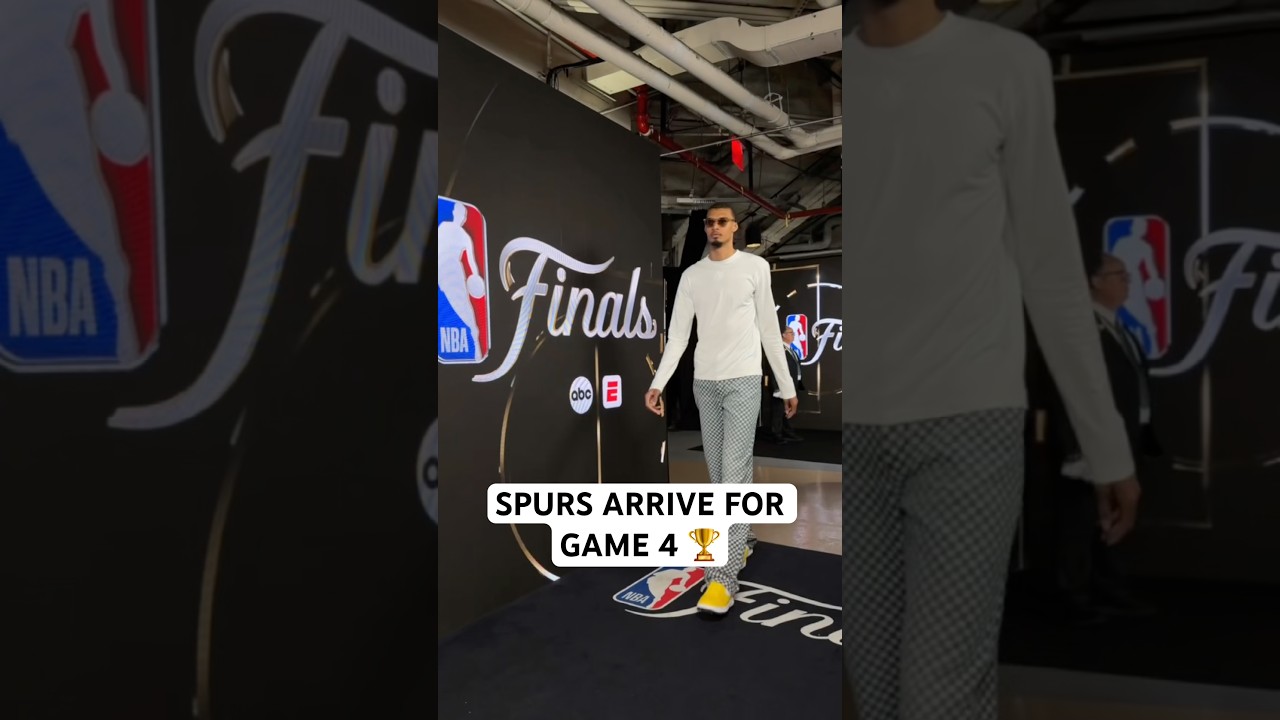 Spurs arrive for Game 4 of the NBA Finals 🏆