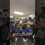 The vibes in the Knicks locker room 🎉 🏆