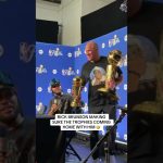Rick Brunson crashing Jalen’s presser to take the trophies away 🤣