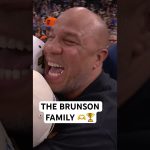 Jalen Brunson embraces with his family after winning first NBA Championship 🏆