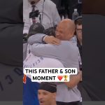 Jalen Brunson and his Dad embrace after Knicks win 2025-26 NBA Finals 🏆