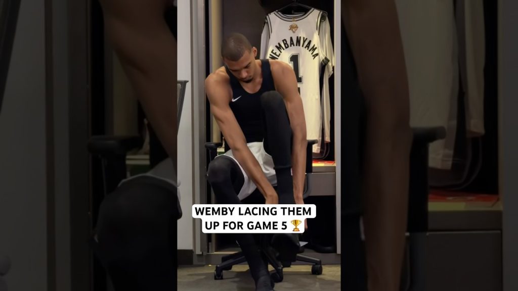 Wemby preparing for Game 5 of the NBA Finals 🏆