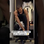 Wemby preparing for Game 5 of the NBA Finals 🏆