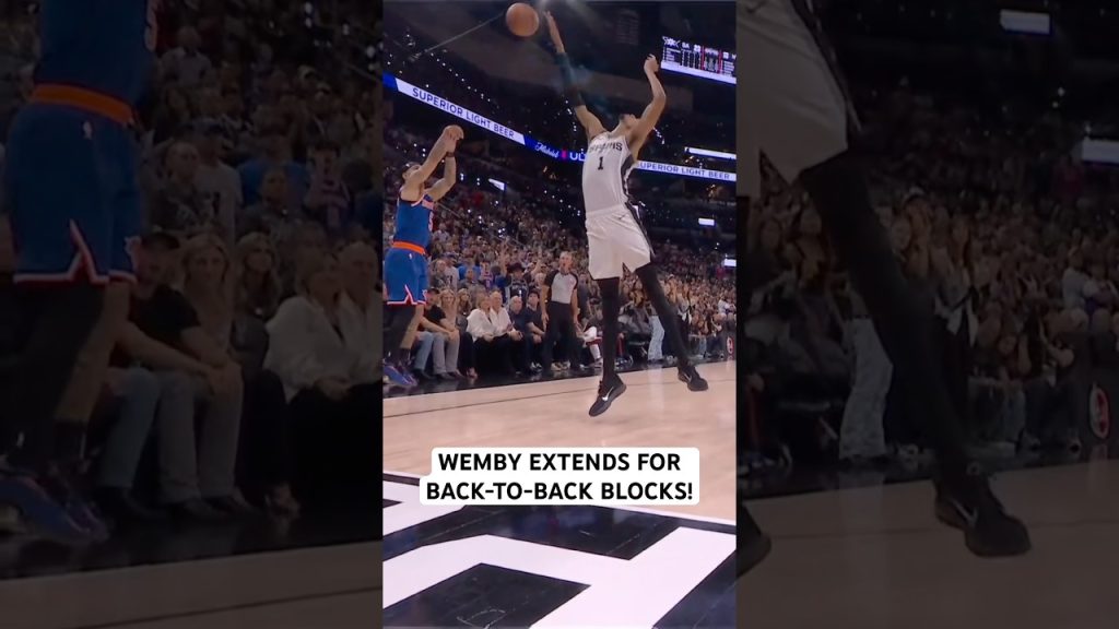 Wemby with back-to-back blocks and up to 5 rejections in the first half ❌👽