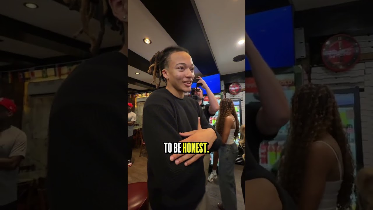 2026 NBA Draft prospect Kingston Flemings tries a New York pizza pie