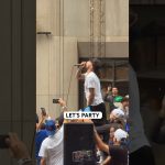 Jose Alvarado getting the party going at the Knicks Championship Parade