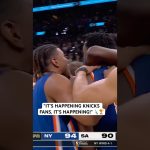 The Knicks radio call was electric