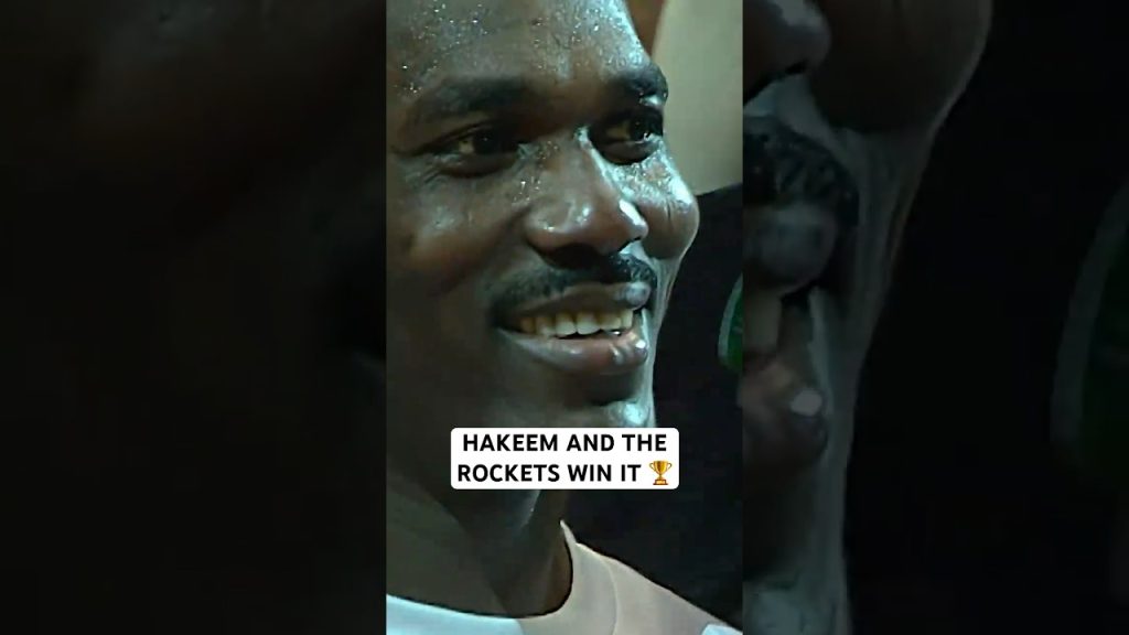 Hakeem Olajuwon and the Rockets secure there first NBA championship