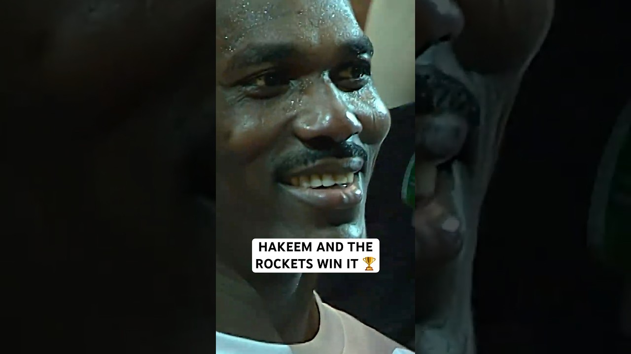 Hakeem Olajuwon and the Rockets secure there first NBA championship