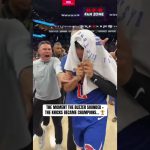The scene on the court as the buzzer sounded on the Knicks Championship! 🚨