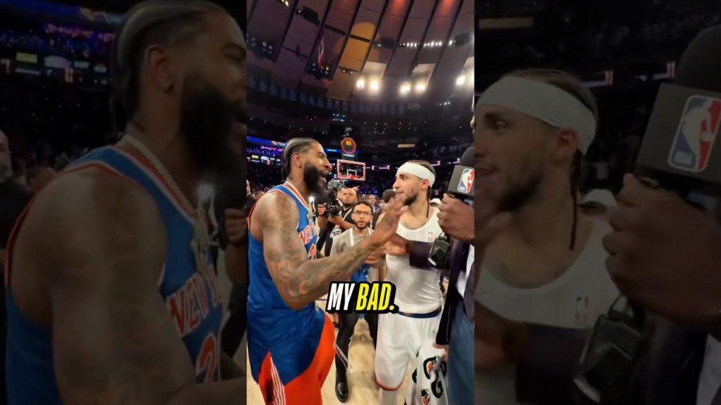 AJ Dybantsa interviewing some Knicks legends
