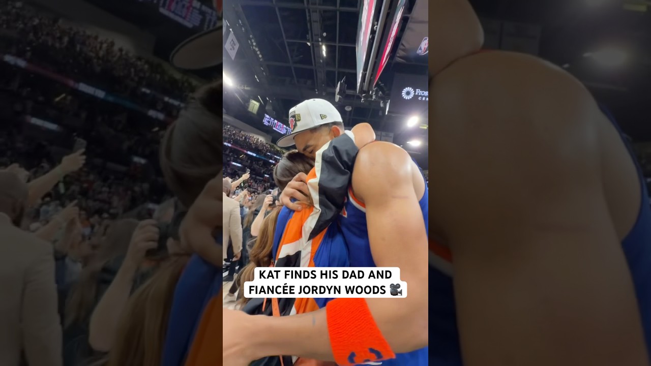 KAT finds his dad and his fiancée Jordyn Woods. 💕 🏆