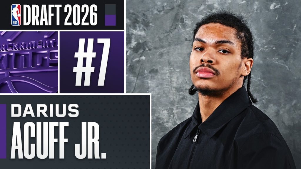 Darius Acuff Jr. goes #7 Overall to the Sacramento Kings in the 2026 NBA Draft!
