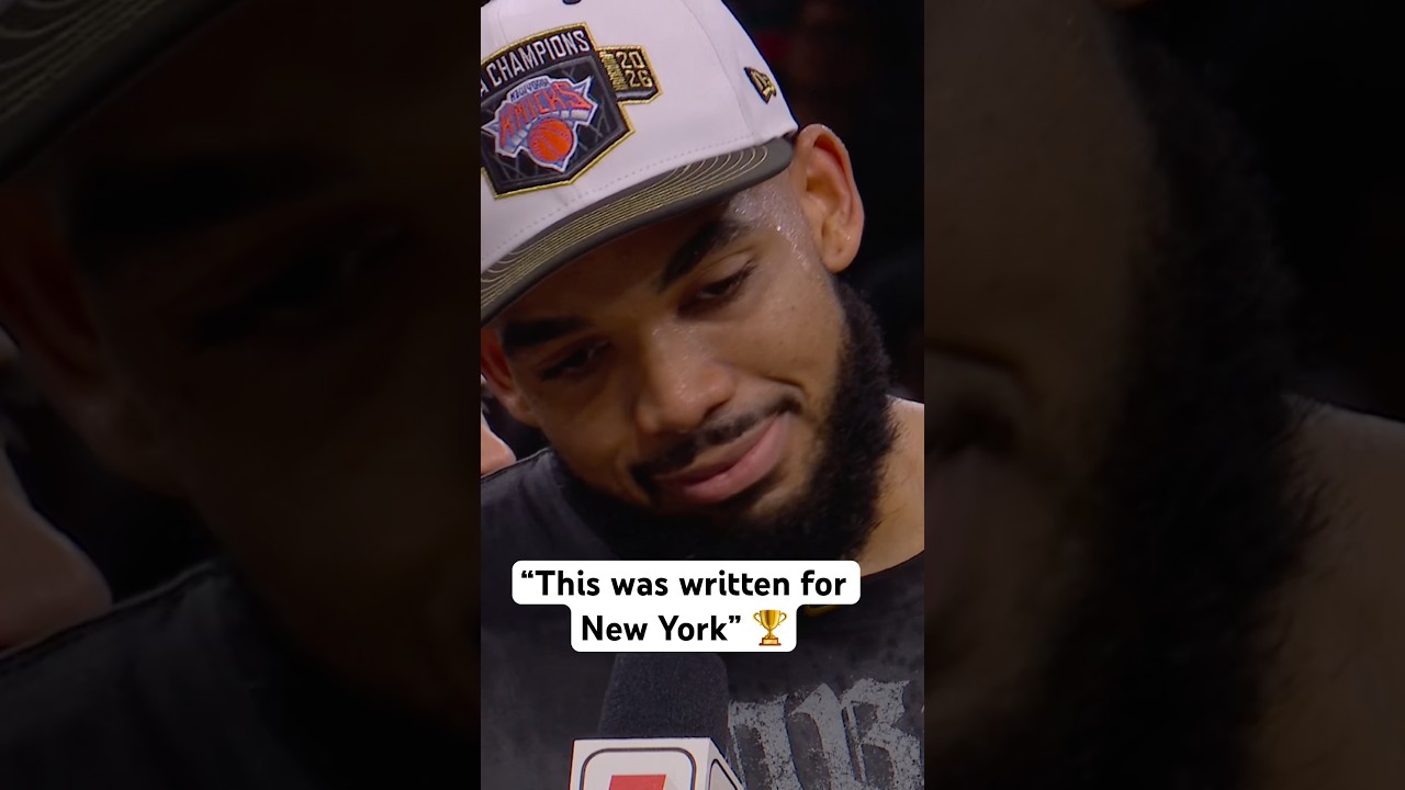 KAT after winning first NBA Championship 🏆