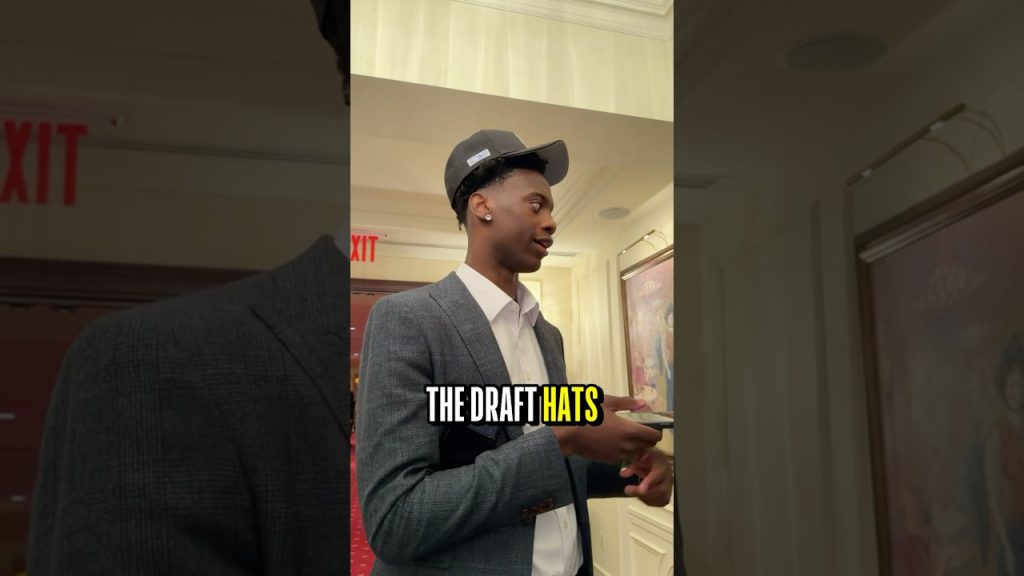 AJ Dybantsa tries on the NBA Hat👀