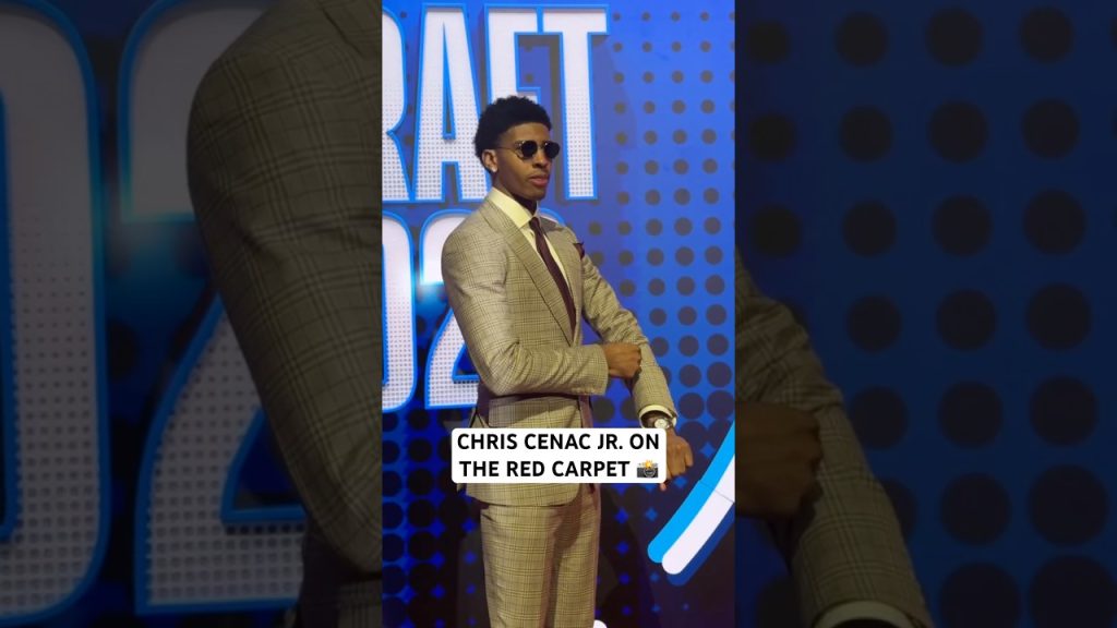 Chris Cenac Jr. on the red carpet at the 2026 NBA Draft
