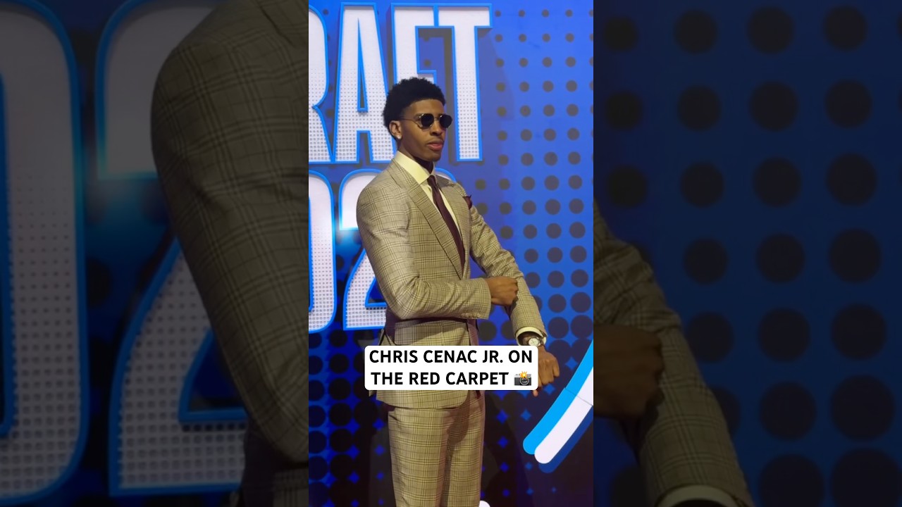 Chris Cenac Jr. on the red carpet at the 2026 NBA Draft